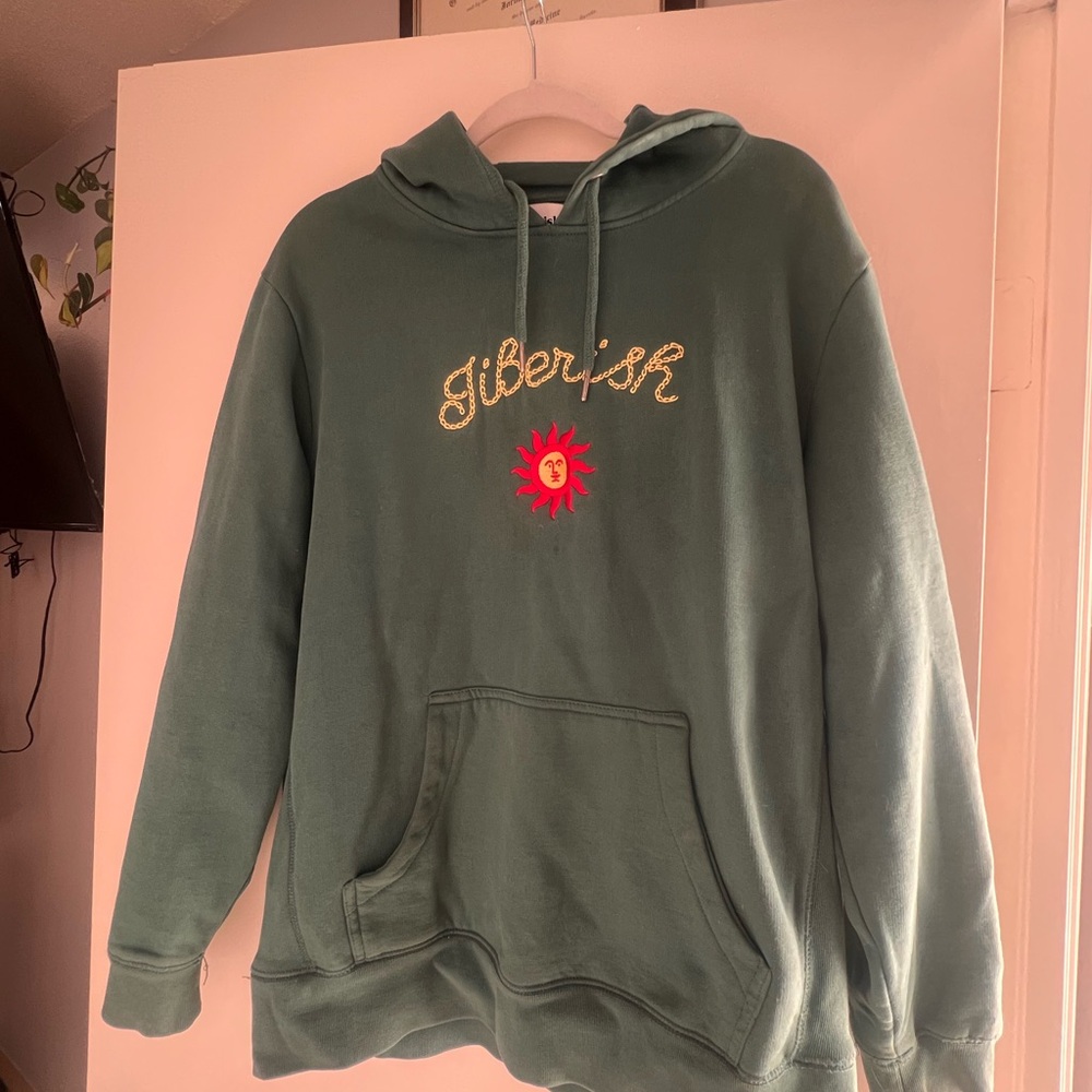 Green Jiberish Sun hoodie size L